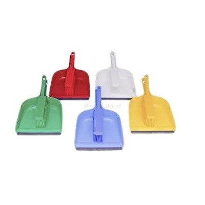 Stoffer en blik met zachte borstel blauw – 1st