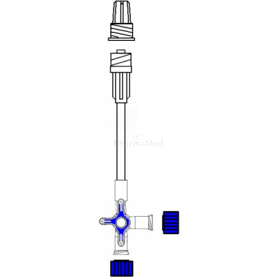 Verlengstuk 85 cm + 3 way kraan ........(1st)