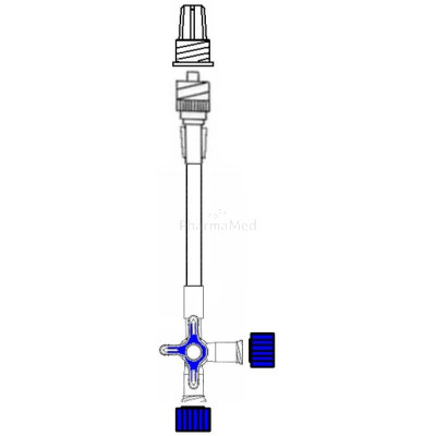Prolongateur 100cm + robinet 3 voies - 1pc