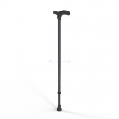 Canne 4POP en alu - poignée bi-matière - Réglable - Noir