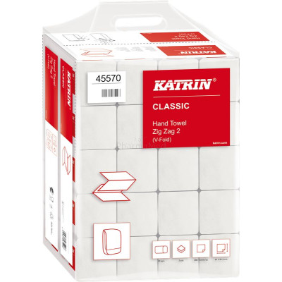 Essuie-mains Katrin Classic Zig Zag 2 Handy Pack 20x200pc