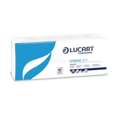 LUCART Mouchoirs blanc cellulose strong 4plis - 10x9pc