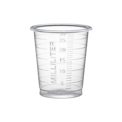 Godets hauts & étroits 30ml - transparent - 80pc