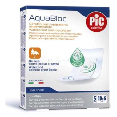 AQUABLOC Pansements post-op transp 10x6cm - 5pc