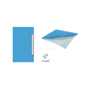 Champs chirurgicaux ST bord adhésif/2 couches 75x90cm - 50pc