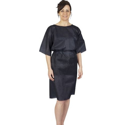 Chemise d'opéré opaque PPSB bleu nuit T standard - 10pc