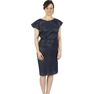 Chemise d'opéré PPSB sans manche opaque - Bleu nuit - Taille L - 10x10 pc