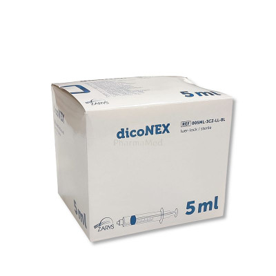Seringues ZARYS dicoNEX 5ml luer lock /100pc