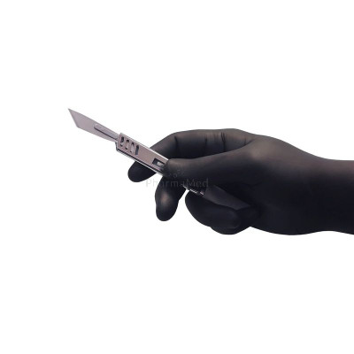 Gant Nitrile EASYCARE noir - non poudrés - XSmall - 100 pcs