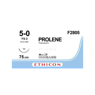 PROLENE 5/0 F2805 FS-3 75cm Bleu - 36fils