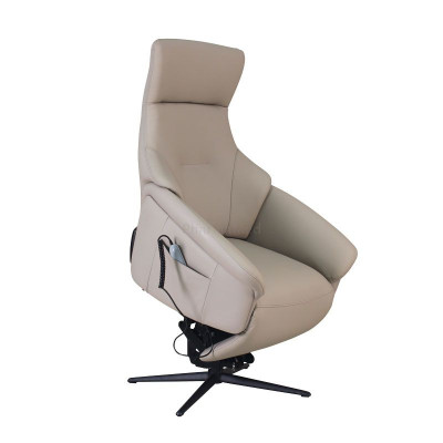 Fauteuil releveur NEST 3 moteurs - Cuir macchiato+ PU