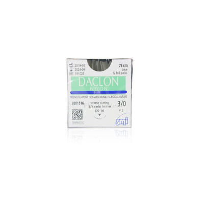 DACLON 3/0 metrisch 1 3/8 16mm 75cm - 12draden