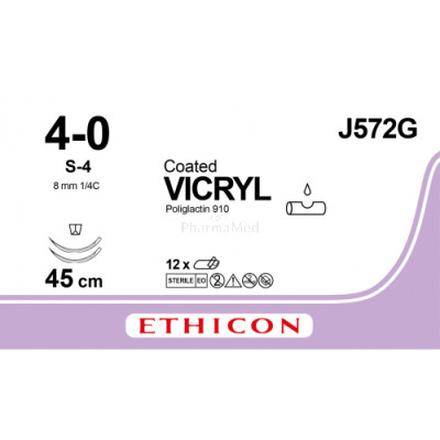 VICRYL 4/0 Coated J572G S-4 45cm - 12draden