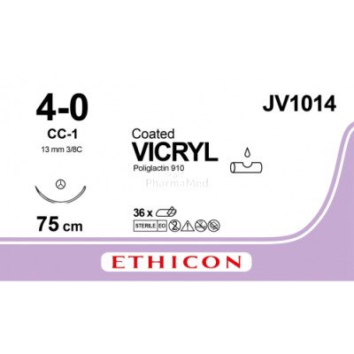 VICRYL 4/0 Coated JV1014 CC-1 75cm - 36draden