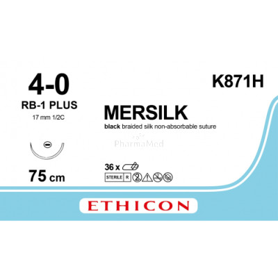 MERSILK 4/0 K871H RB-1 Plus 75cm - 36draden