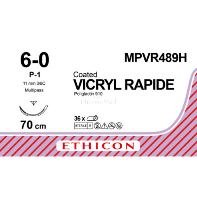 VICRYL RAPID 6/0 MPVR489H P-1 70cm - 36fils