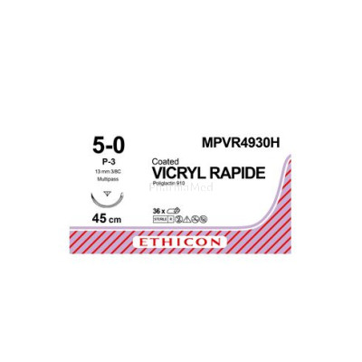 VICRYL RAPID 5/0 MPVR4930H 13mm 45cm P-3 MP - 36fils