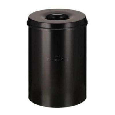 Poubelle anti-feu noir 110 L - 1pc