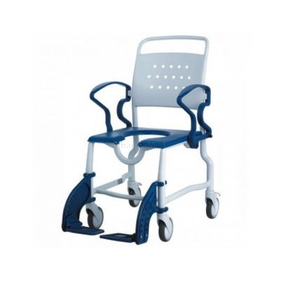 Chaise de douche à roulettes REBOTEC BONN - gris-bleu