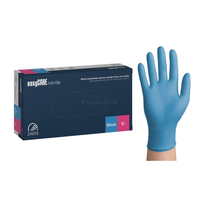 Gants nitrile Easycare bleu sans poudre - Small - 100pc