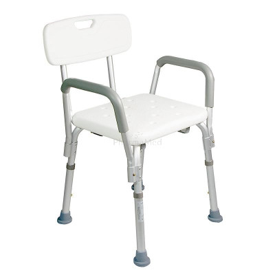 Chaise de douche réglable HIVA + accoudoirs