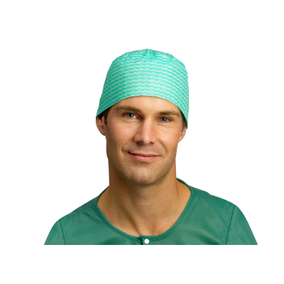 Calot imprimé - forme ajustée - vert - 150pc