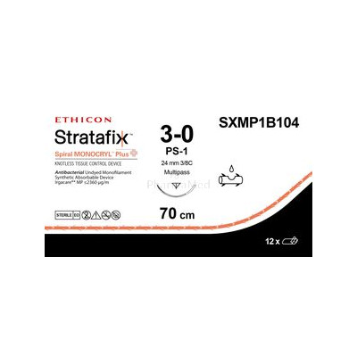 STRATAFIX 3/0 SXMP1B104 70cm 1xPS-1 - 12fils