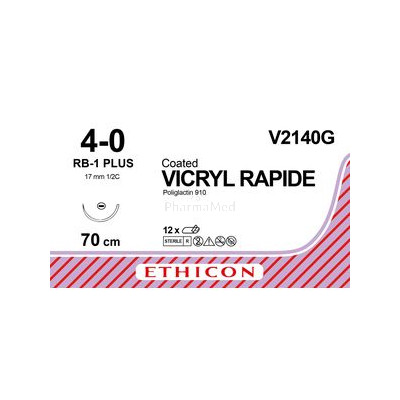 VICRYL RAPID 4/0 V2140G RB-1 70cm M1.5 - 12fils