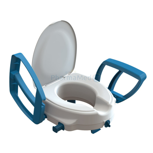 Rehausse wc standard CAPRI avec accoudoirs & couvercle - 1pc