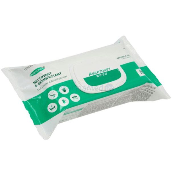LINGETTES SANS ALCOOL ASEPTONET - 100pc