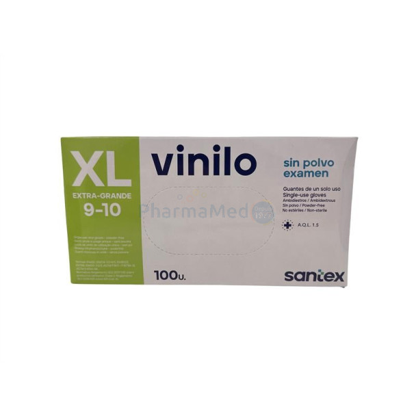 Gants Vinyl SANTEX non poudrés XL - 100pc