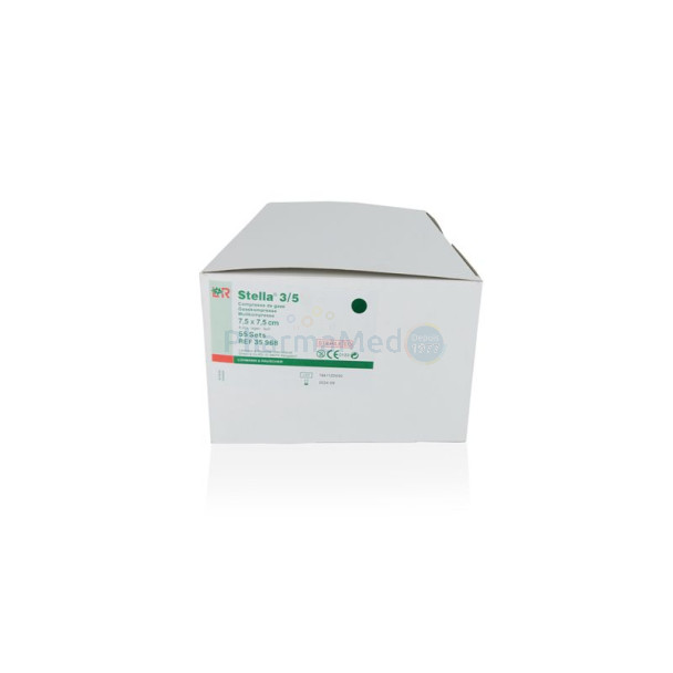 Compresses gaze ST L&R 3/5 7½x7½cm - 55x5pc