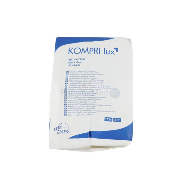 Compresses de gaze NS ZARYS 8 plis 10x10cm - 100pc