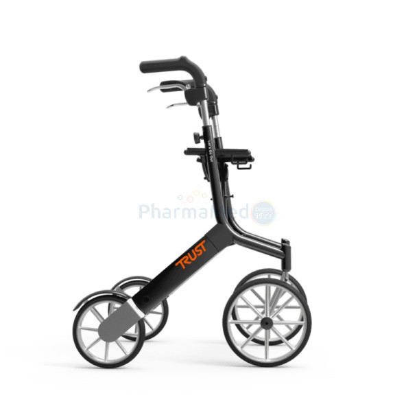 Rollator LET'S GO OUT wielen opvouwbaar + tas - Zwarte