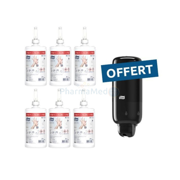Pack 1 TORK 6 x 1L gel + 1 dis. blanc gratuit