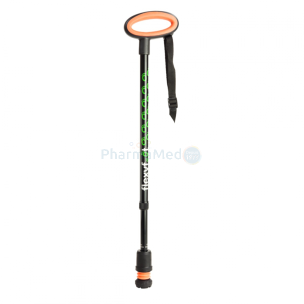 FLEXYFOOT wandelstok ovaal handvat zwart - 1st