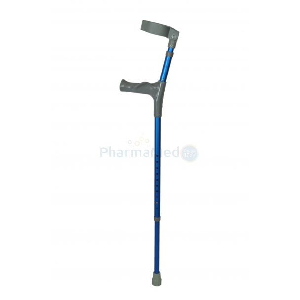 Elleboogkruk dubbel verstelbaar blauw metallic - 2st