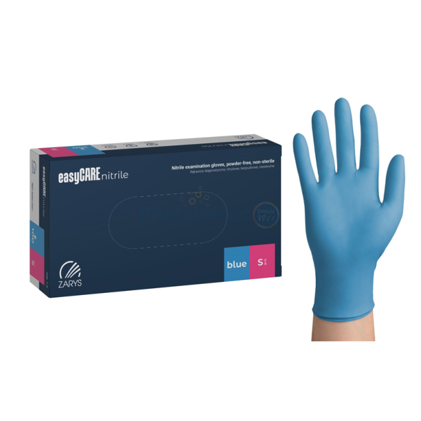 Gants nitrile ZARYS sans poudre S bleu - 100pc
