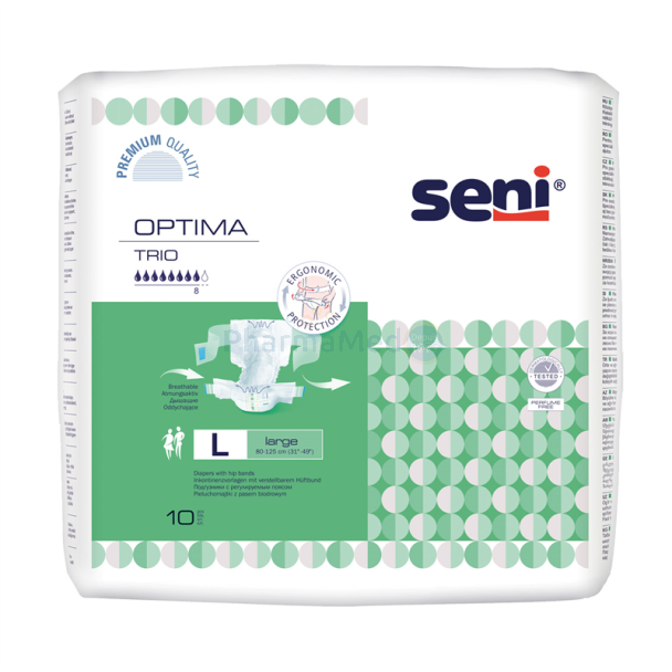 SENI OPTIMA Flex TRIO - Large 8g Vert - 10pc