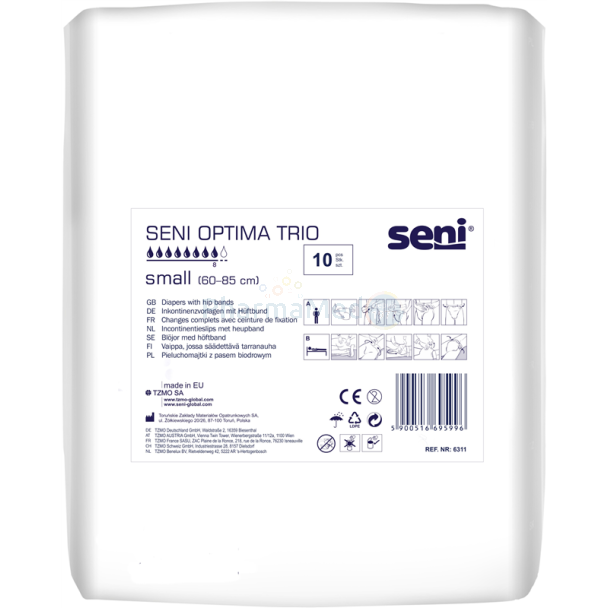 SENI OPTIMA Flex TRIO - Small 8g Vert - 10pc