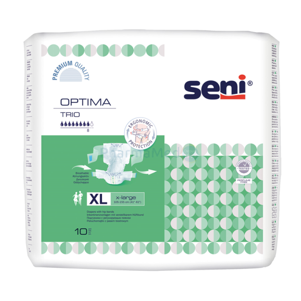 SENI OPTIMA Flex TRIO - XLarge 8g Vert - 10pc
