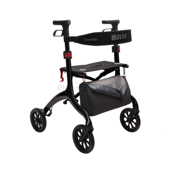 Rollator Toronto Carbon noir - 4 roues