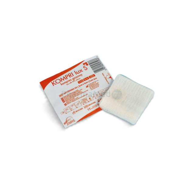 Compresses gaze ST ZARYS 1/1 5x5cm (50x1pc)