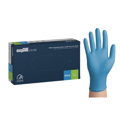 Gants nitrile ZARYS sans poudre L bleu - 100pc