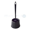 Brosse wc + support - modèle rond - Noir - 1pc