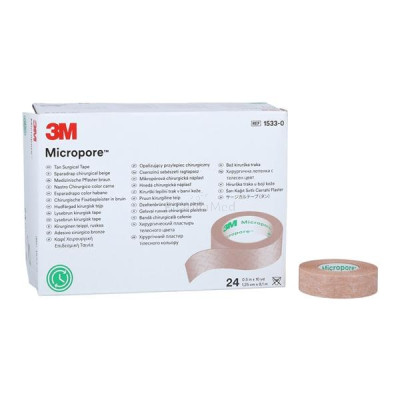 MICROPORE huidkleurig - 9,14 m×1,25cm - 24rls
