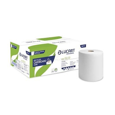 Lucart Eco 150 ID Essuie-mains en rouleaux blanc 2 plis 150m - Carton de 6 bobines