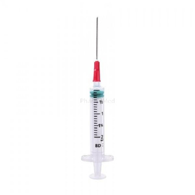 Seringue de transfert BD Blunt 2ml + 18Gx1 -100pc