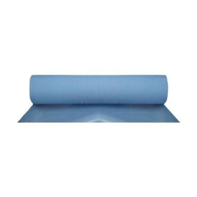 Drap d'examen bleu gaufré/plastifié 1pli  50cm x 68m - 1rl