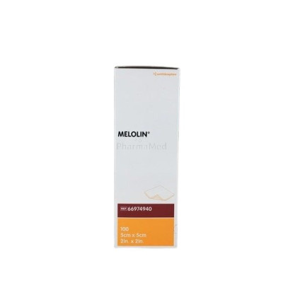Compresses non adhérentes stériles MELOLIN - 5x5cm - 100x1pc
